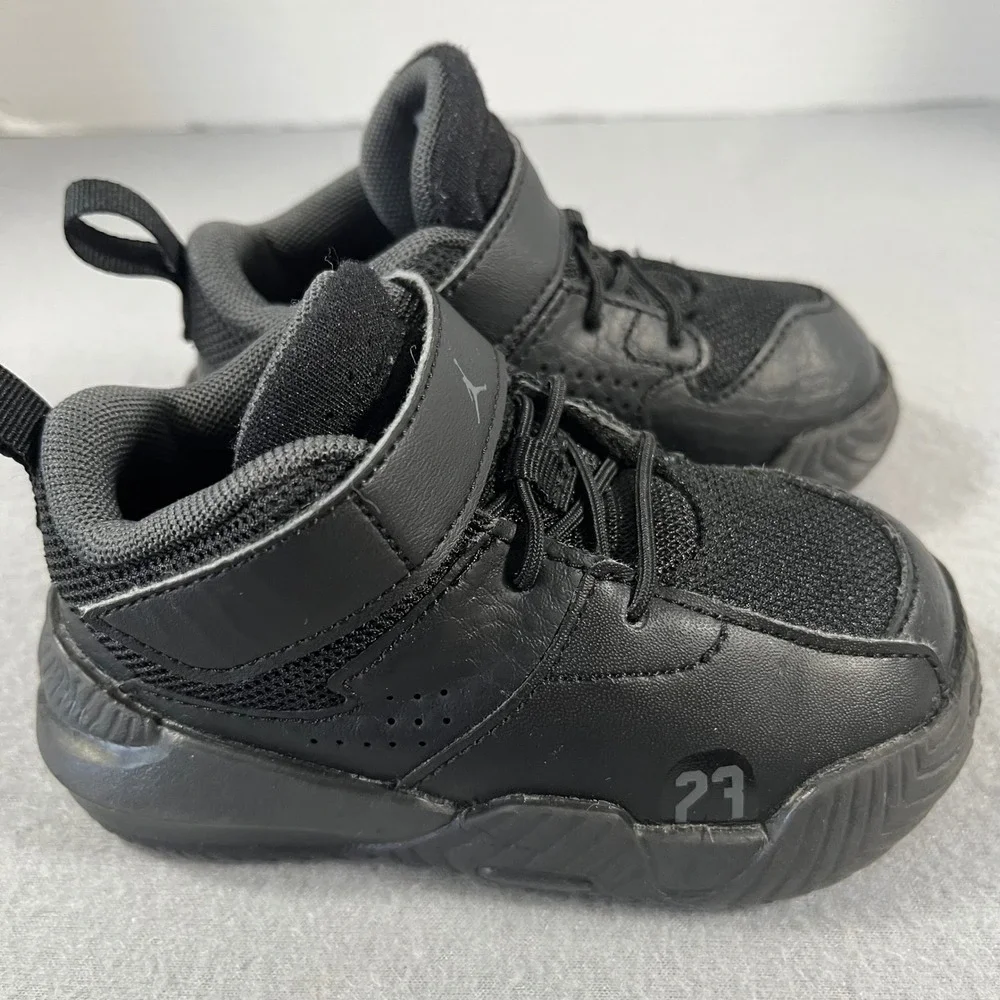 Kids Jordan 23 stay loyal 2 Black Leather Basketball Sneakers Size 6C toddler‎
